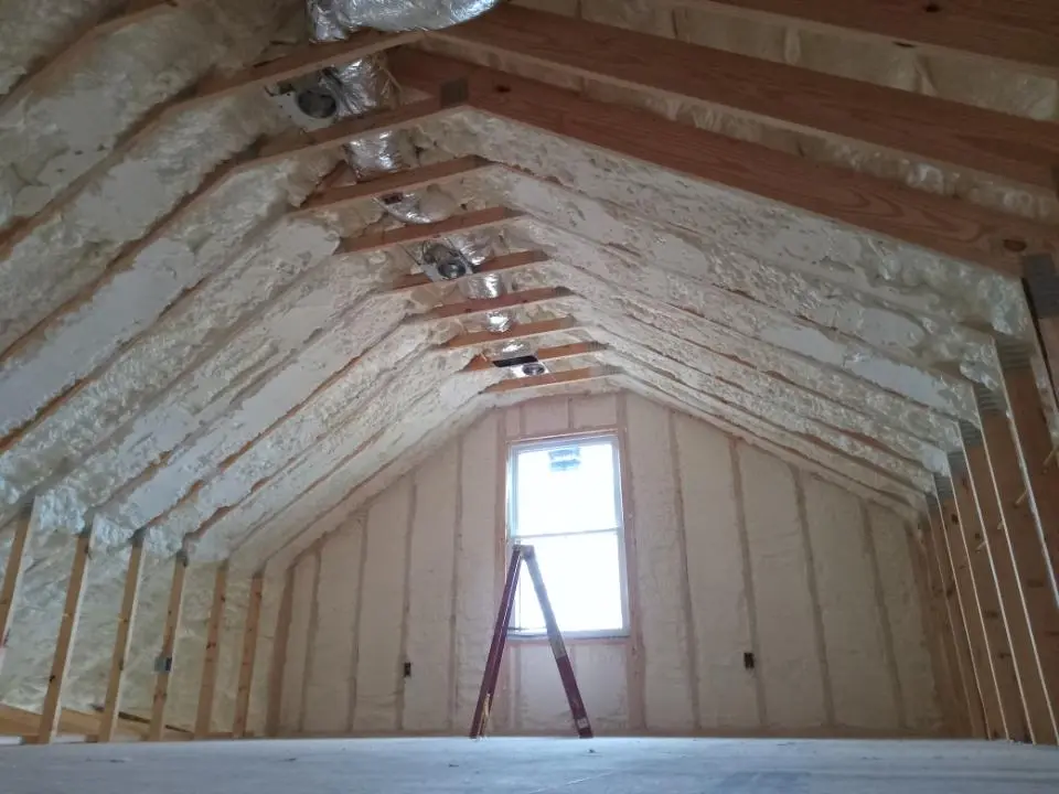 Spray foam roofing application for Crawl Space Insulation project in Grand Blanc